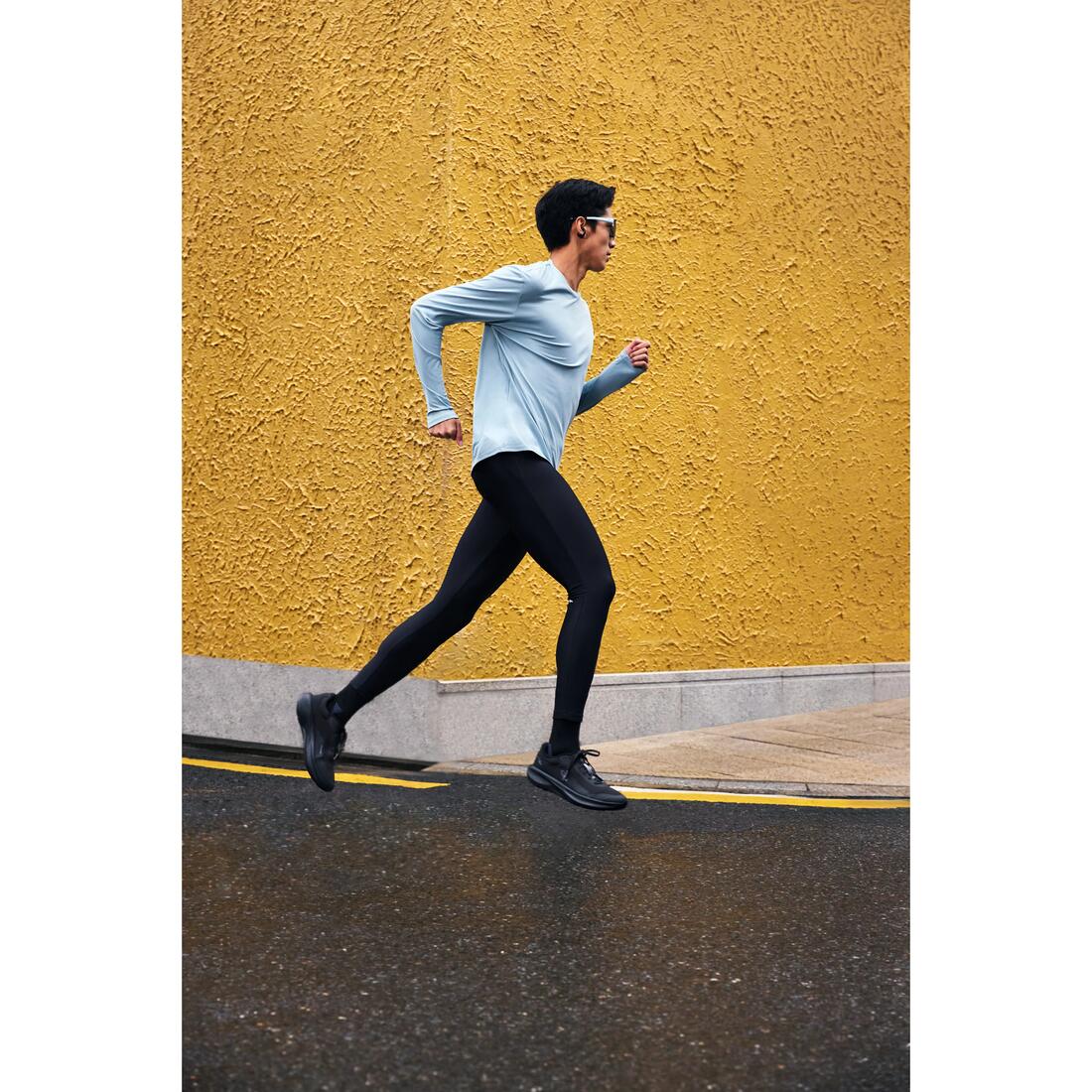 Collant de running respirant homme - kiprun run 100 dry noir