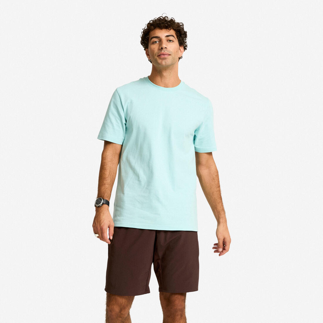 T-shirt fitness homme col rond manches courtes
