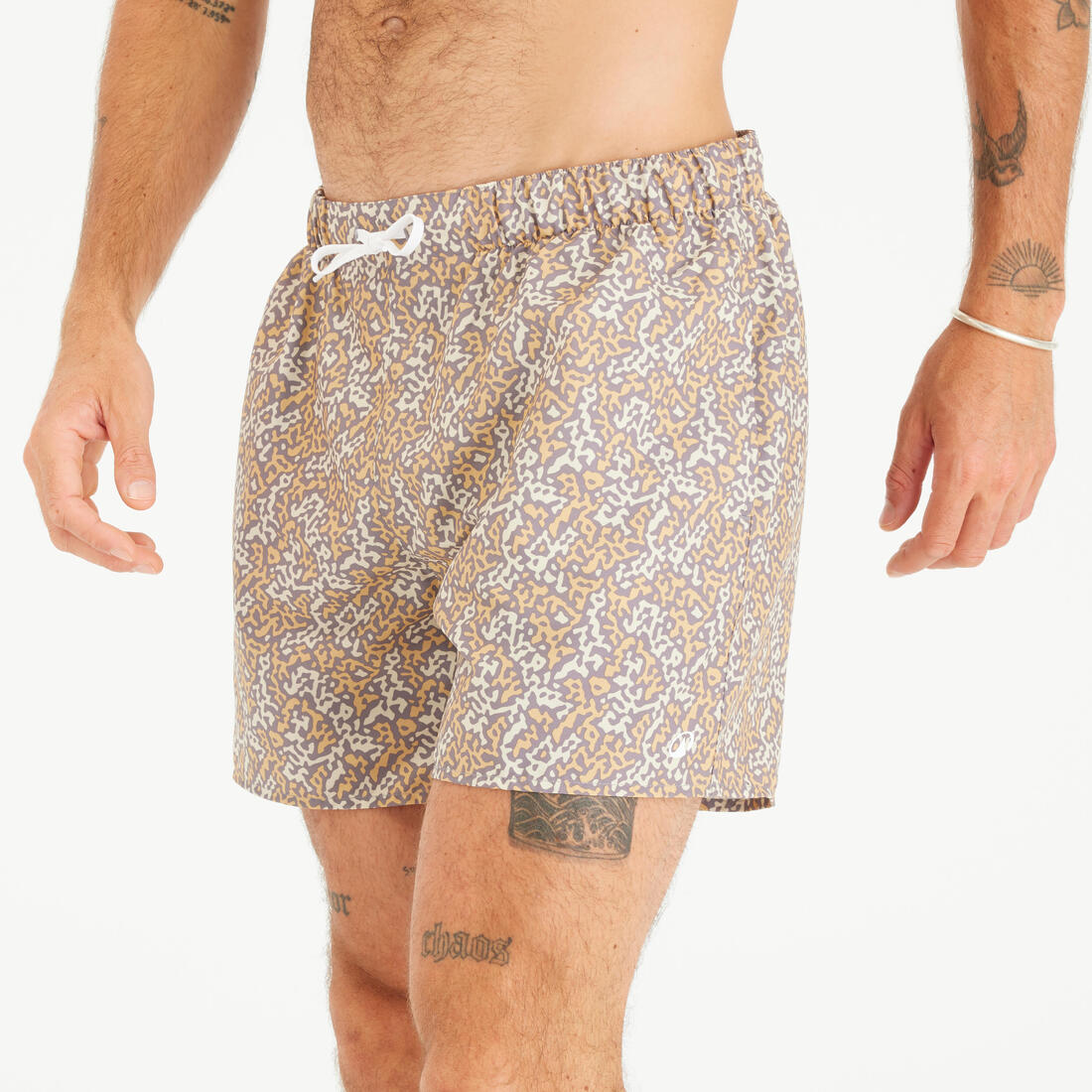 Boardshort surf 100 15" POPSTRIPE BLUE