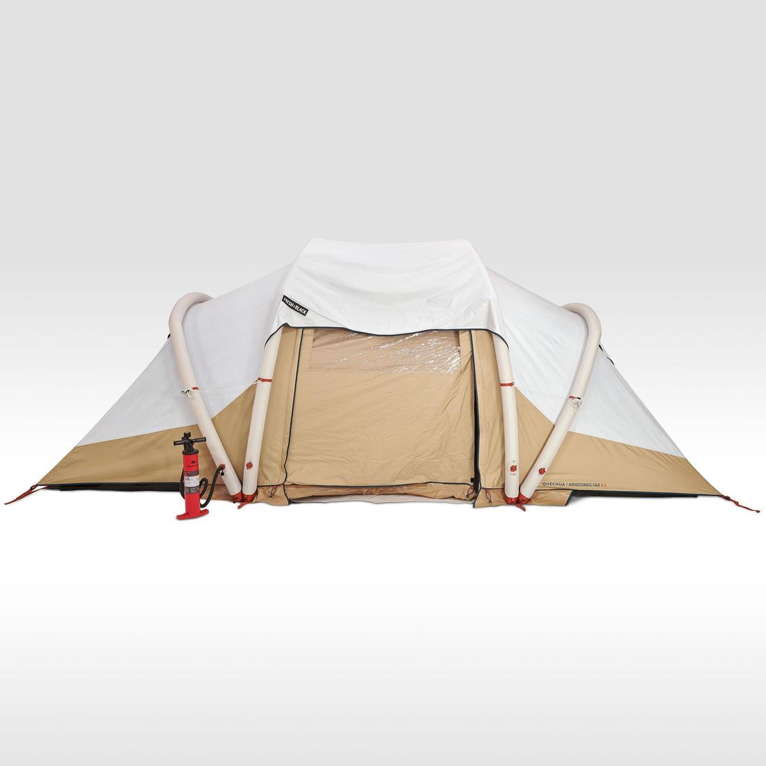 Tente de camping gonflable 4 places 2 chambres, Fresh & Black, Air Seconds 4.2