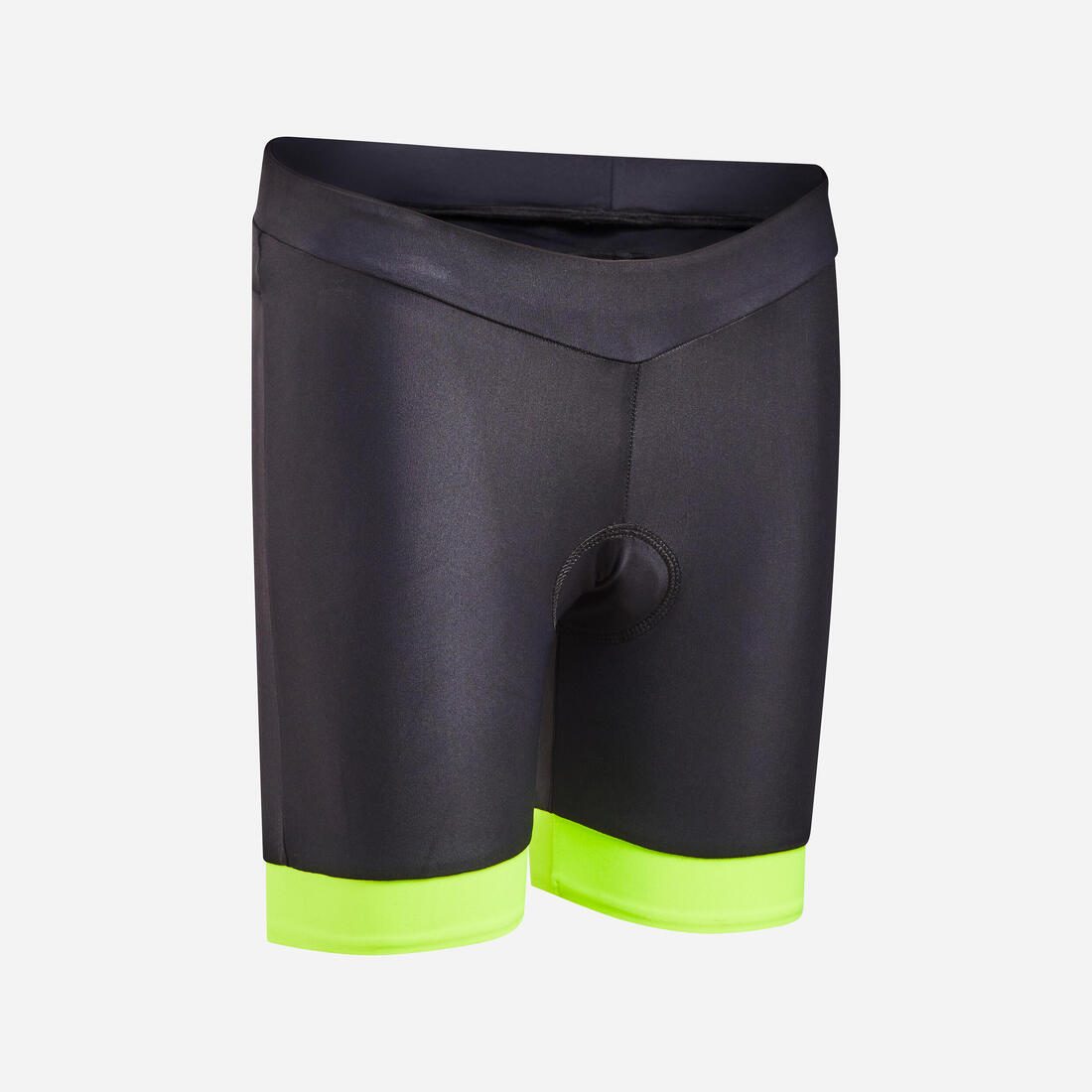 CUISSARD VÉLO ENFANT 500 NOIR ET JAUNE 7-13 ANS