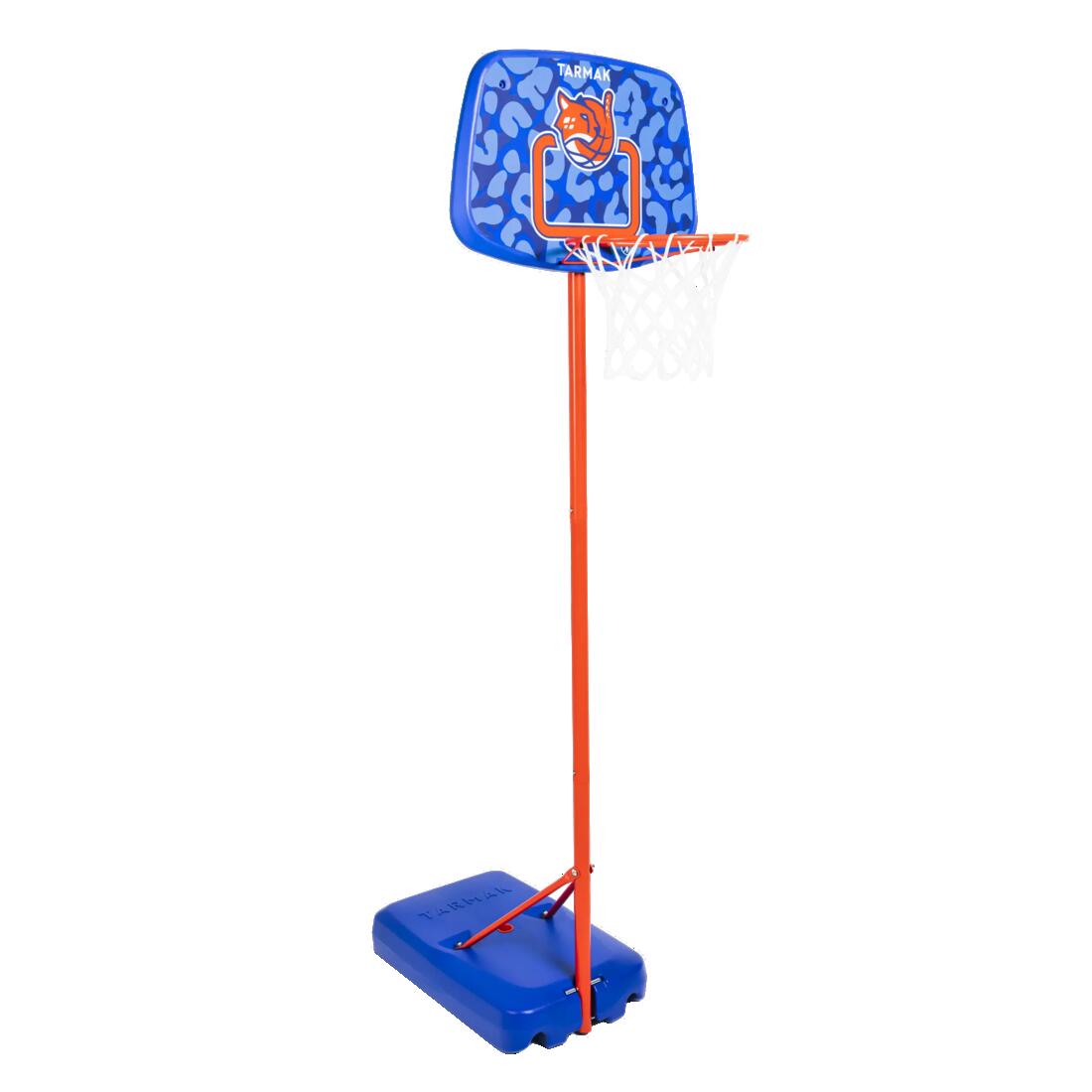 Panier de basket sur pied réglable de 1,30m à 1,60m Enfant - K500 Aniball bleu