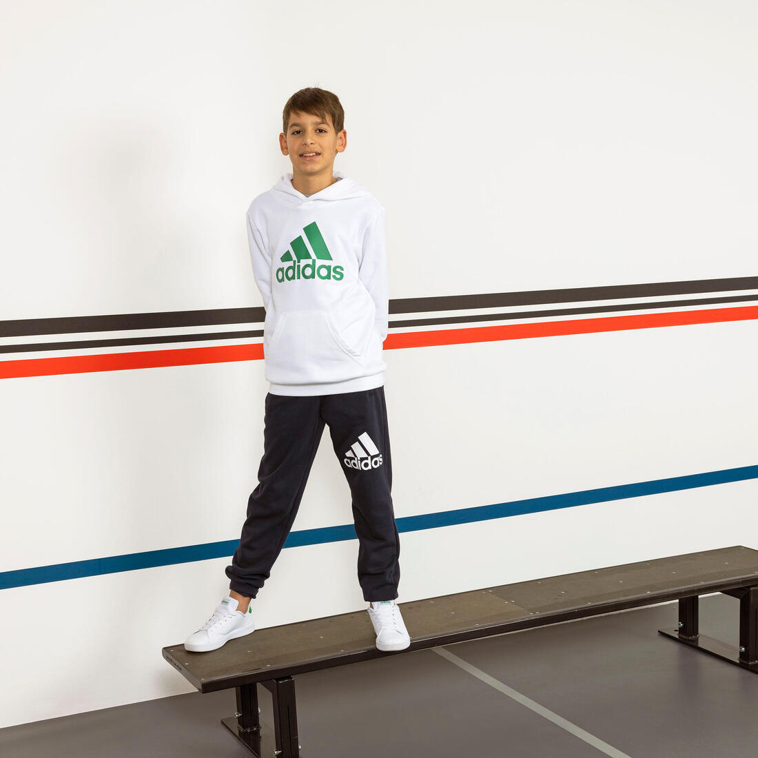 Sweat-shirt à capuche adidas enfant blanc