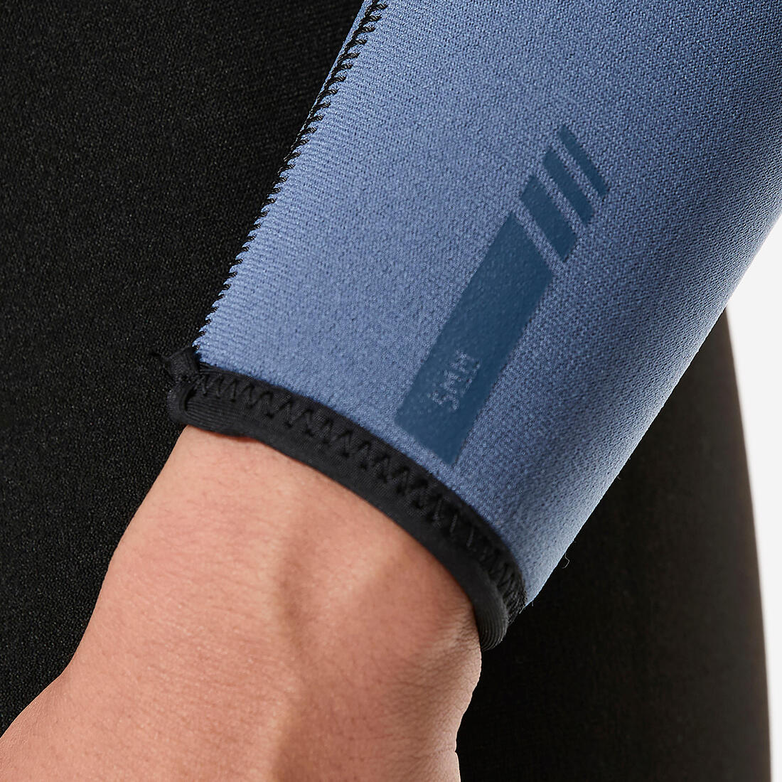Combinaison de plongée 5mm à cagoule femme, SCD 500 Noir et bleu