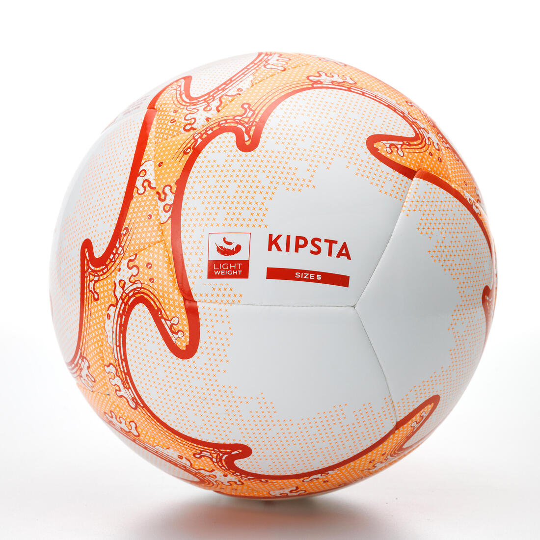 BALLON DE BEACH SOCCER HYBRIDE  LIGHT TAILLE 5 BLANC / ORANGE