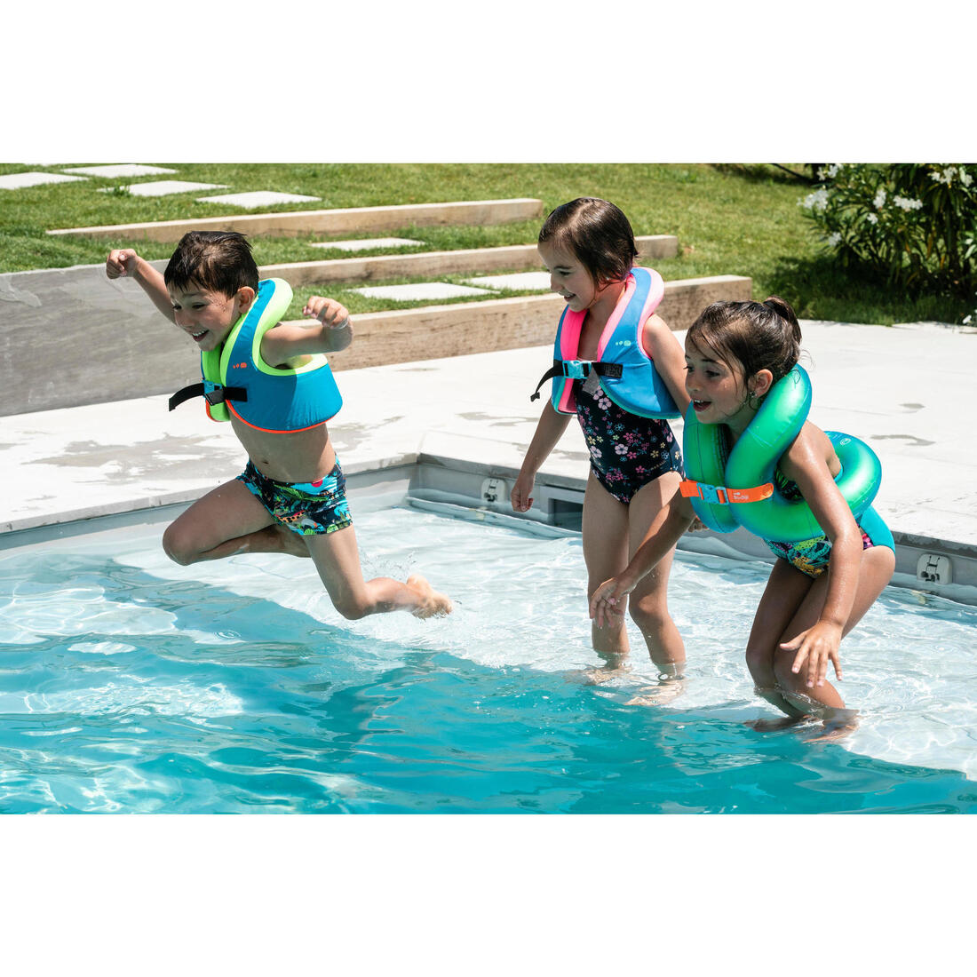 BOXER DE BAIN BEBE / ENFANT BLEU IMPRIME FISH