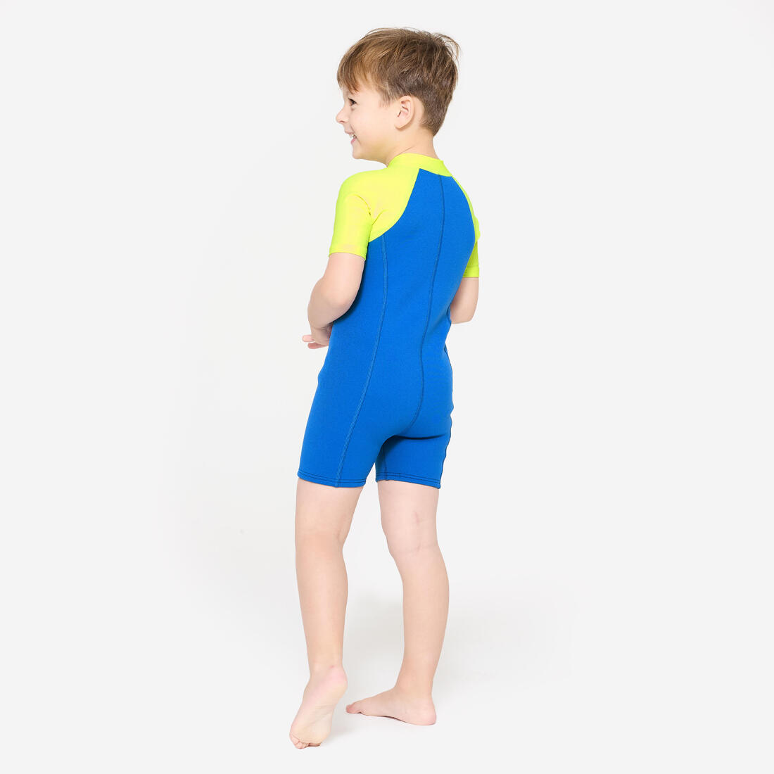 Combinaison néoprène shorty Natation Enfant 2-5 ans - Speedo bleu jaune