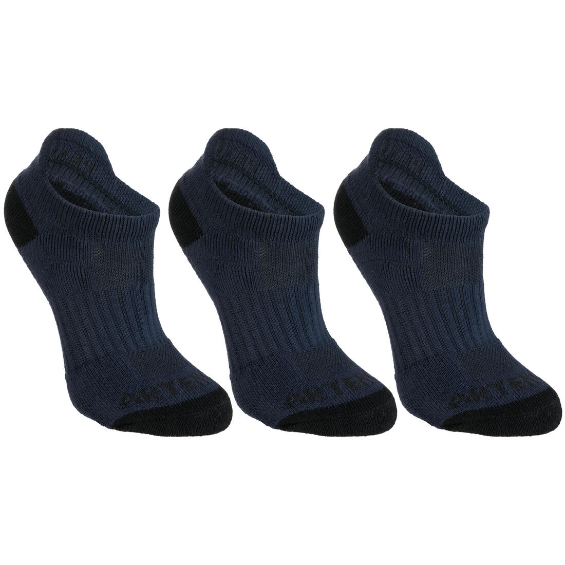CHAUSSETTES BASSES ENFANT RS 500 BLANC BLANC NOIR EN LOT DE 3