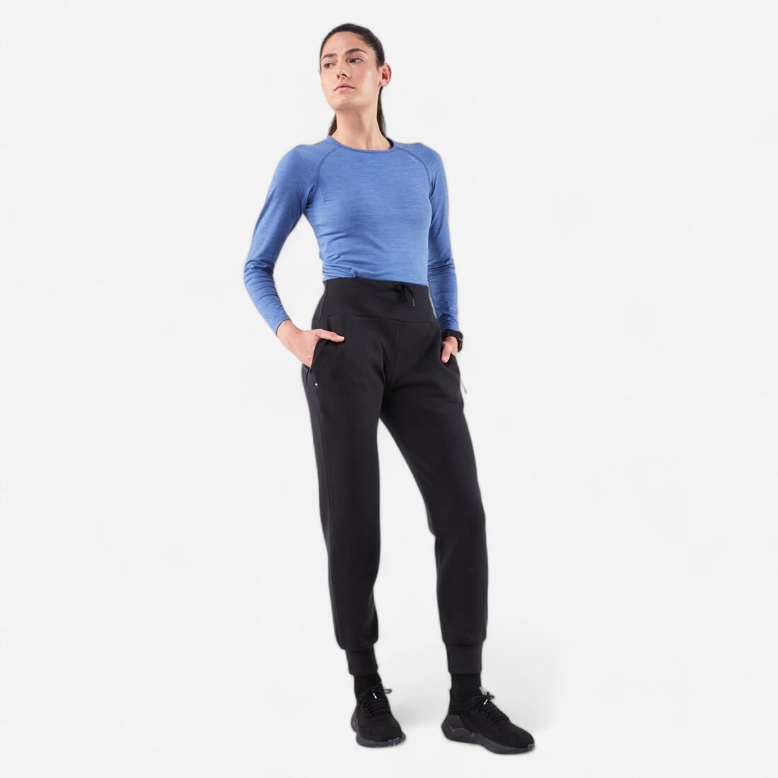 Pantalon chaud de running Femme- KIPRUN Run 500 Warm Noir
