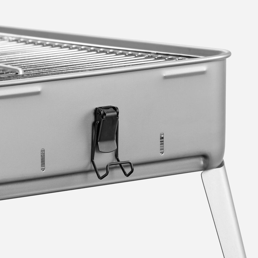 Barbecue portable XL de camping pour 4-8 personnes, à bois, charbon et briquette