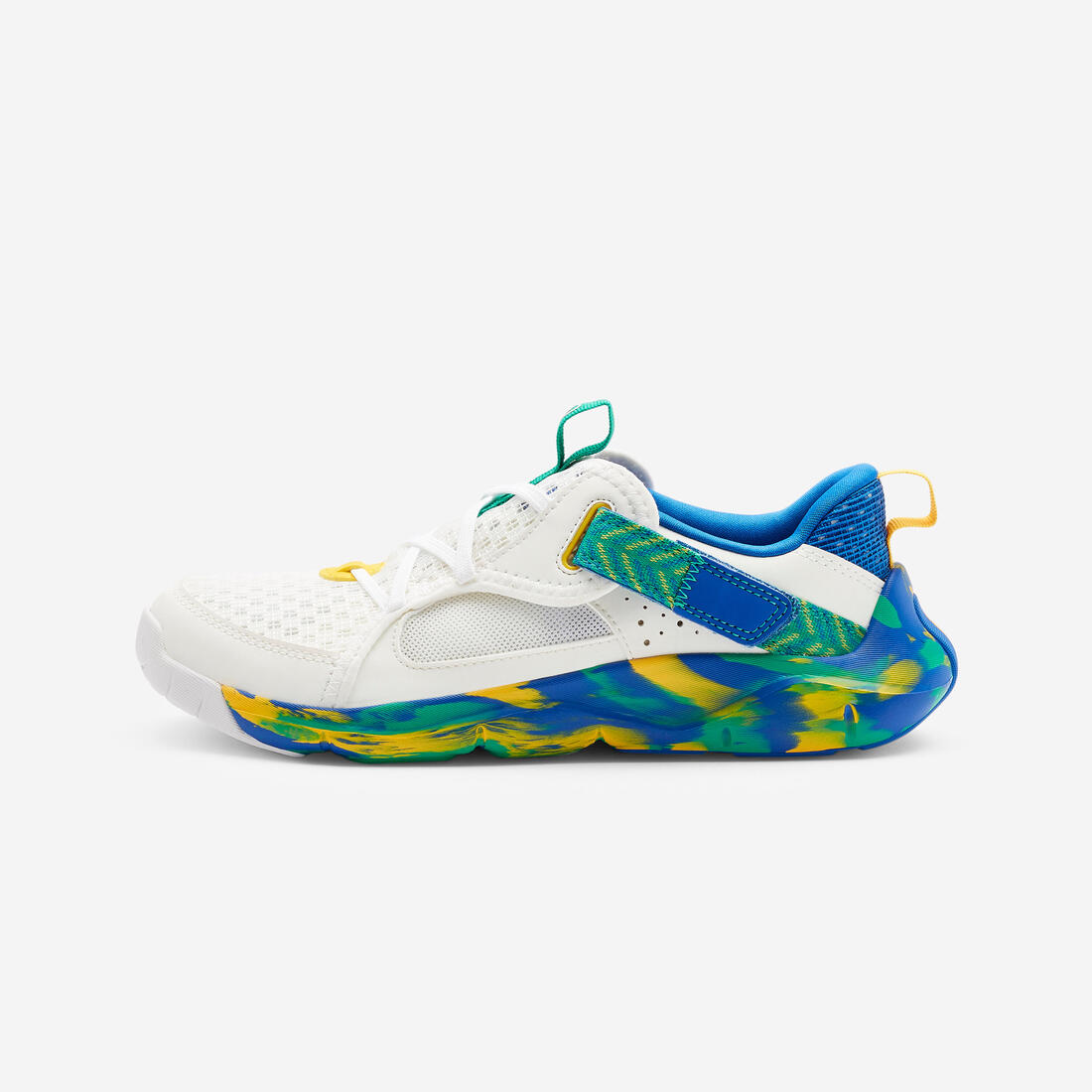 Chaussures de sport à scratch respirantes enfant, Playful Summer bleu et