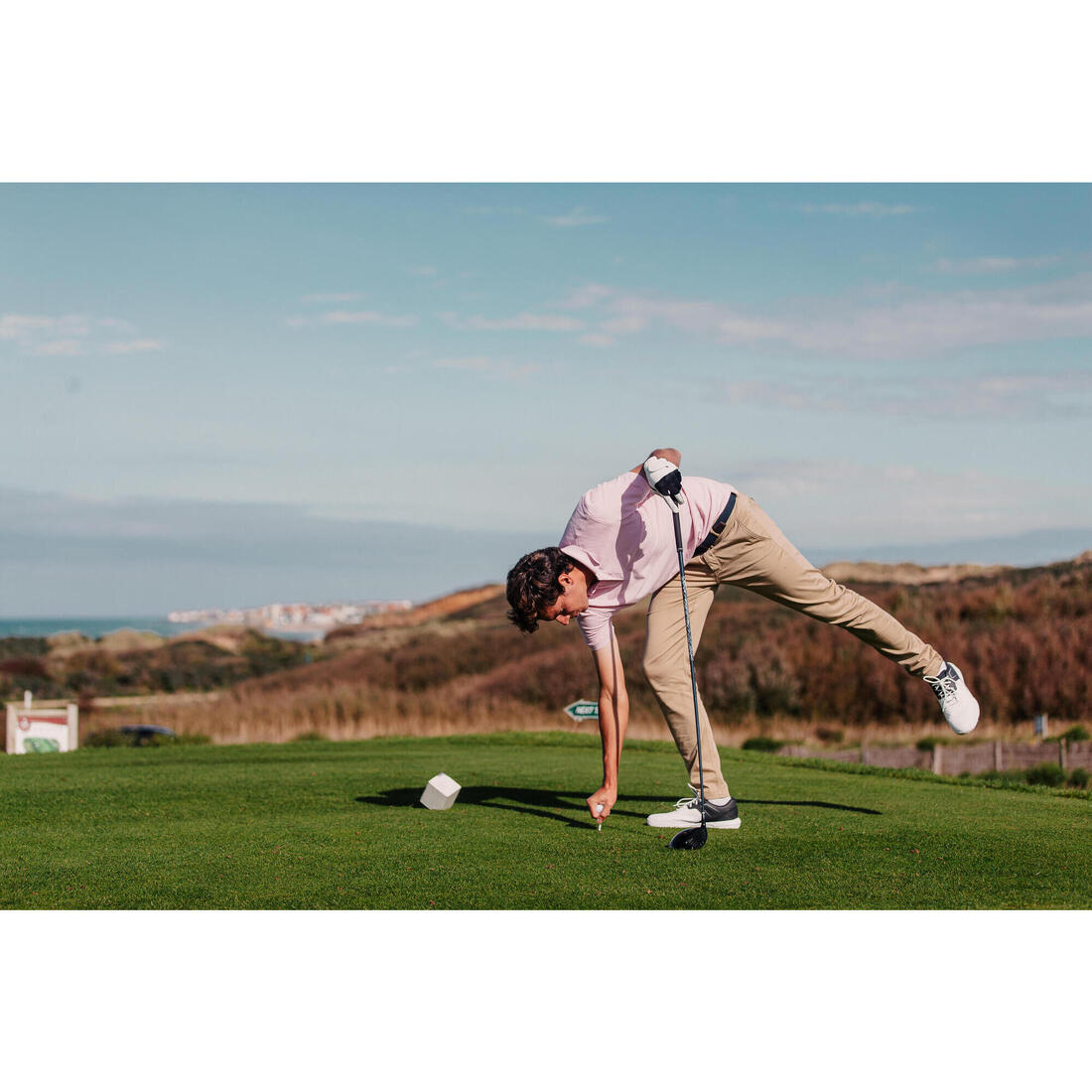 Pantalon de golf chino coton homme, MW500