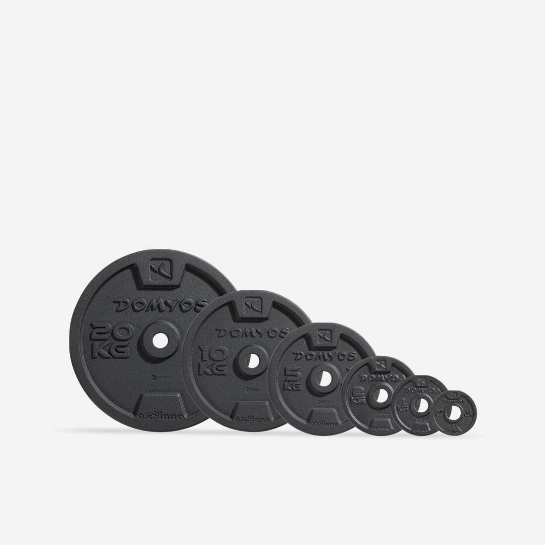 Poids de musculation en fonte 28mm – noir