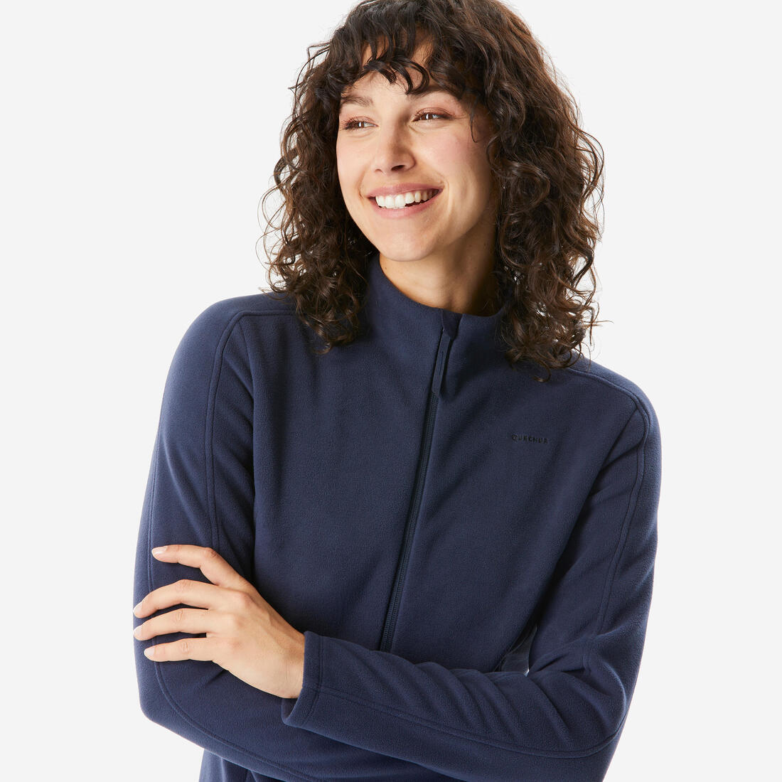 Polaire de randonnée montagne femme, MH500 full zip