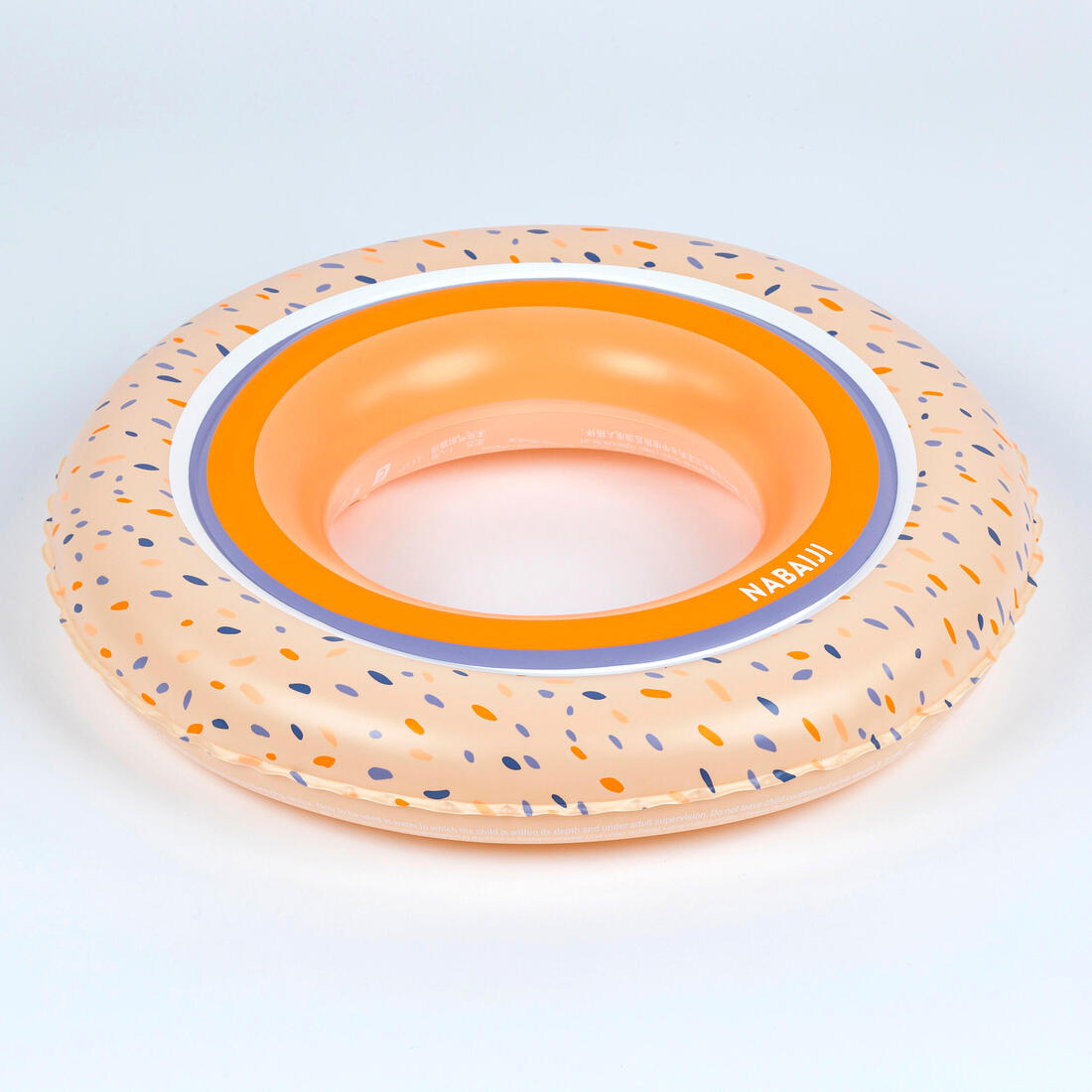 Bouée piscine gonflable 51 cm pour enfants 3-6 ans, transparente imprimé savane