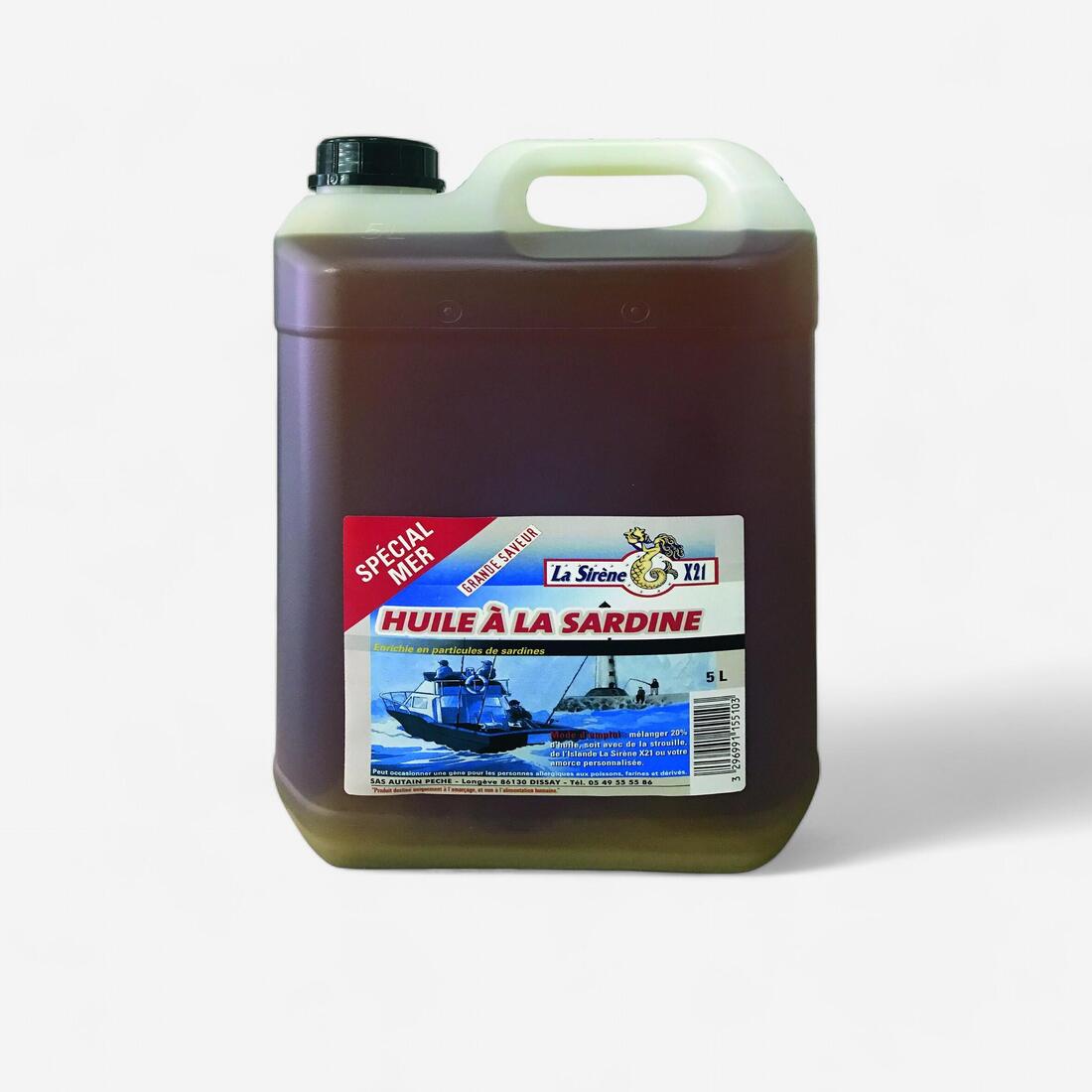 Huile de sardine 5l pêche en mer