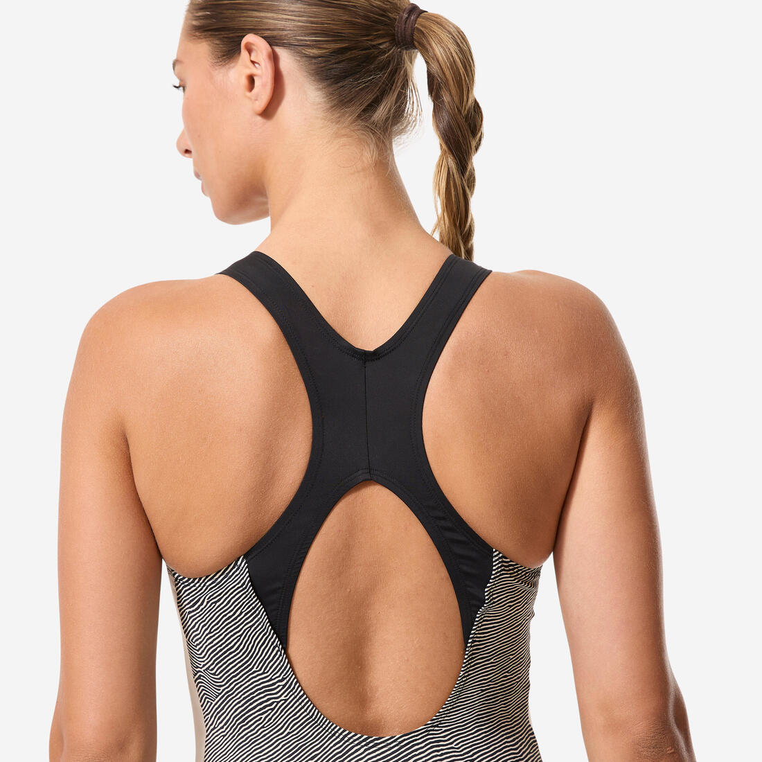 Maillot de bain 1 pièce aquagym aquabike femme, Sofi sono beige