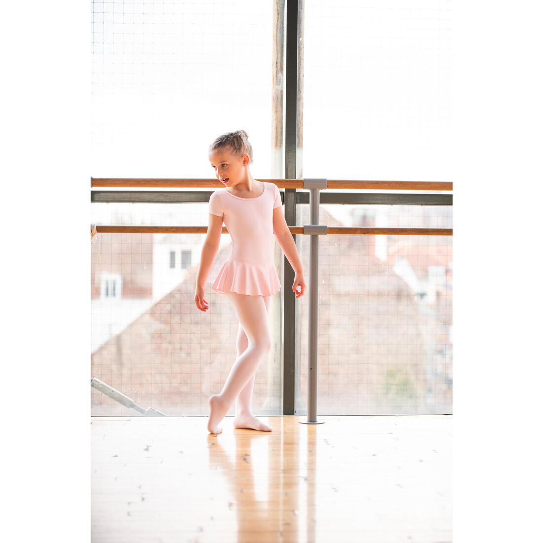 Tunique justaucorps à jupette de danse classique Fille - Rose