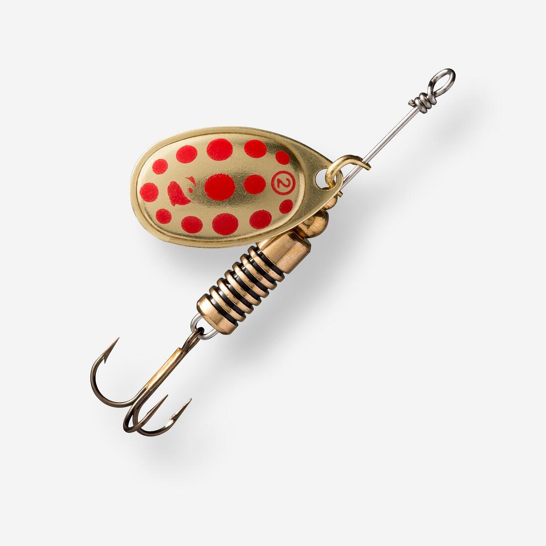 CUILLER TOURNANTE PÊCHE DES CARNASSIERS WETA + #2 ARGENT POINTS ROUGES