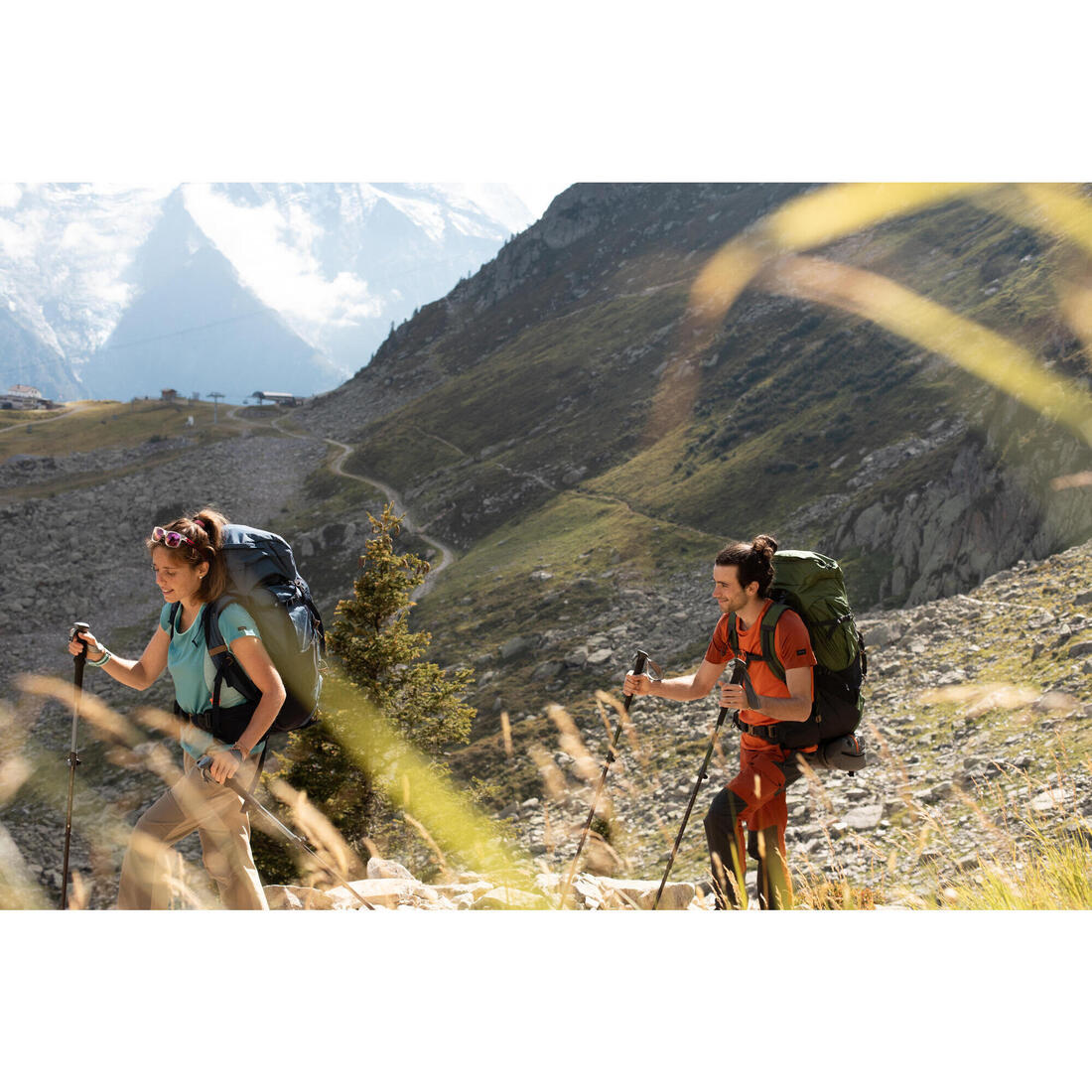T-shirt de trek manches courtes en laine mérinos - Femme - MT500