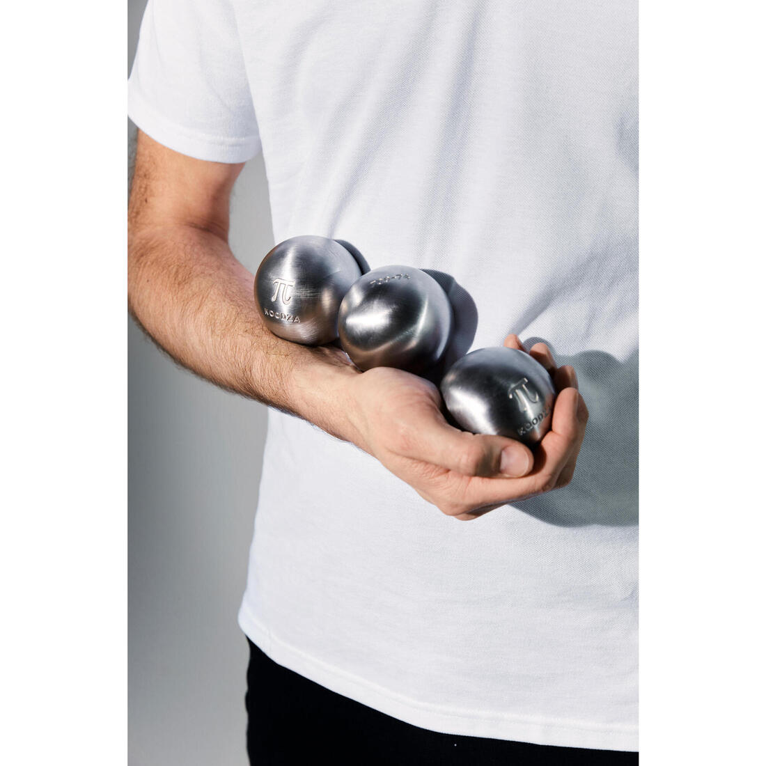 3 boules de pétanque homologuées compétition demi-tendres PI acier inox