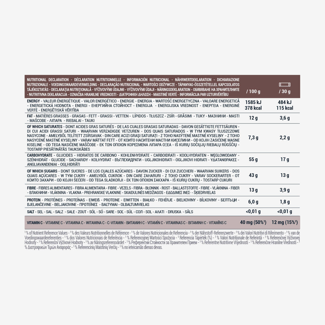 Barre énergétique bio sans gluten dattes et cacao, x5