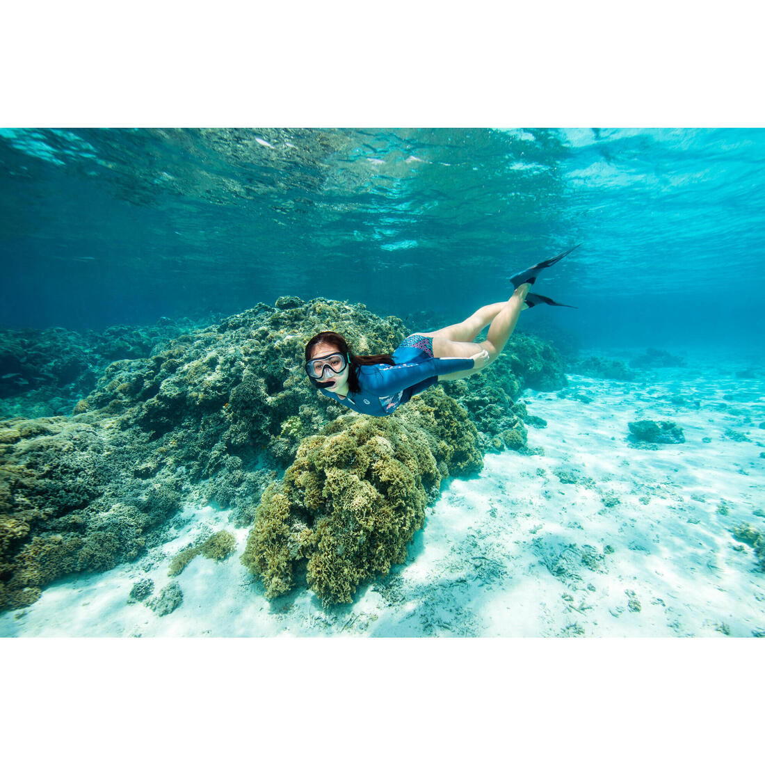 KIT de snorkeling adulte palmes masque tuba 100 Gris - Kit PMT 100 AD