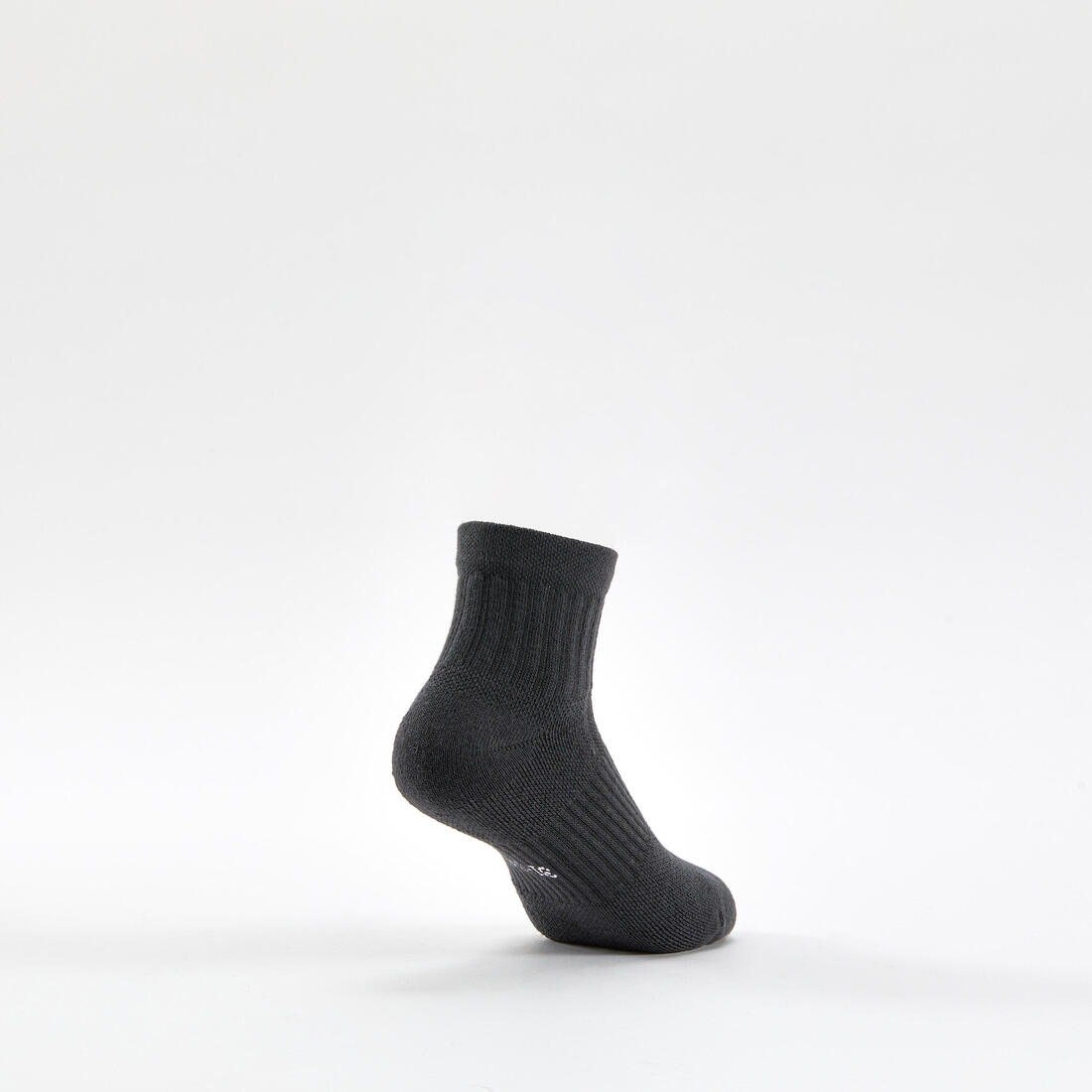 CHAUSSETTES DE SPORT ENFANT HAUTES ARTENGO RS 500 NOIR BLANC GRIS LOT DE 3