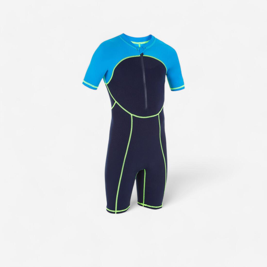 Combinaison Natation Garçon - Shorty Swim 100 - Bleu – bleu marine