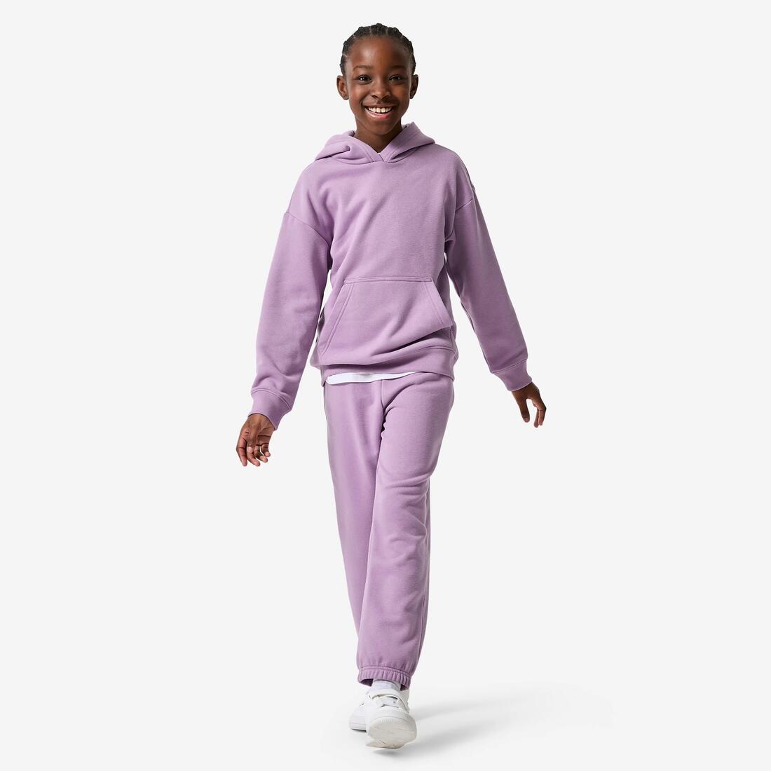 Sweat-shirt oversize violet foncé, fille