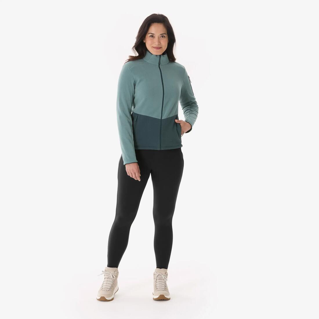 Polaire de randonnée femme, MH500 full zip