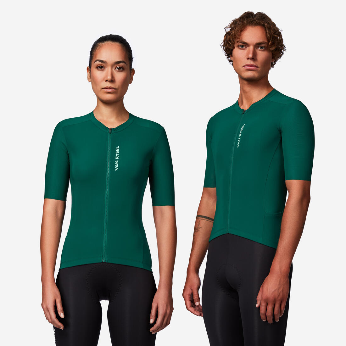 Maillot manches courtes de vélo de route très ajusté unisexe - RCR-R 2