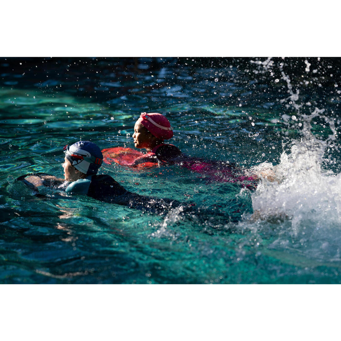 Bonnet de bain en maille - tissu uni - taille s