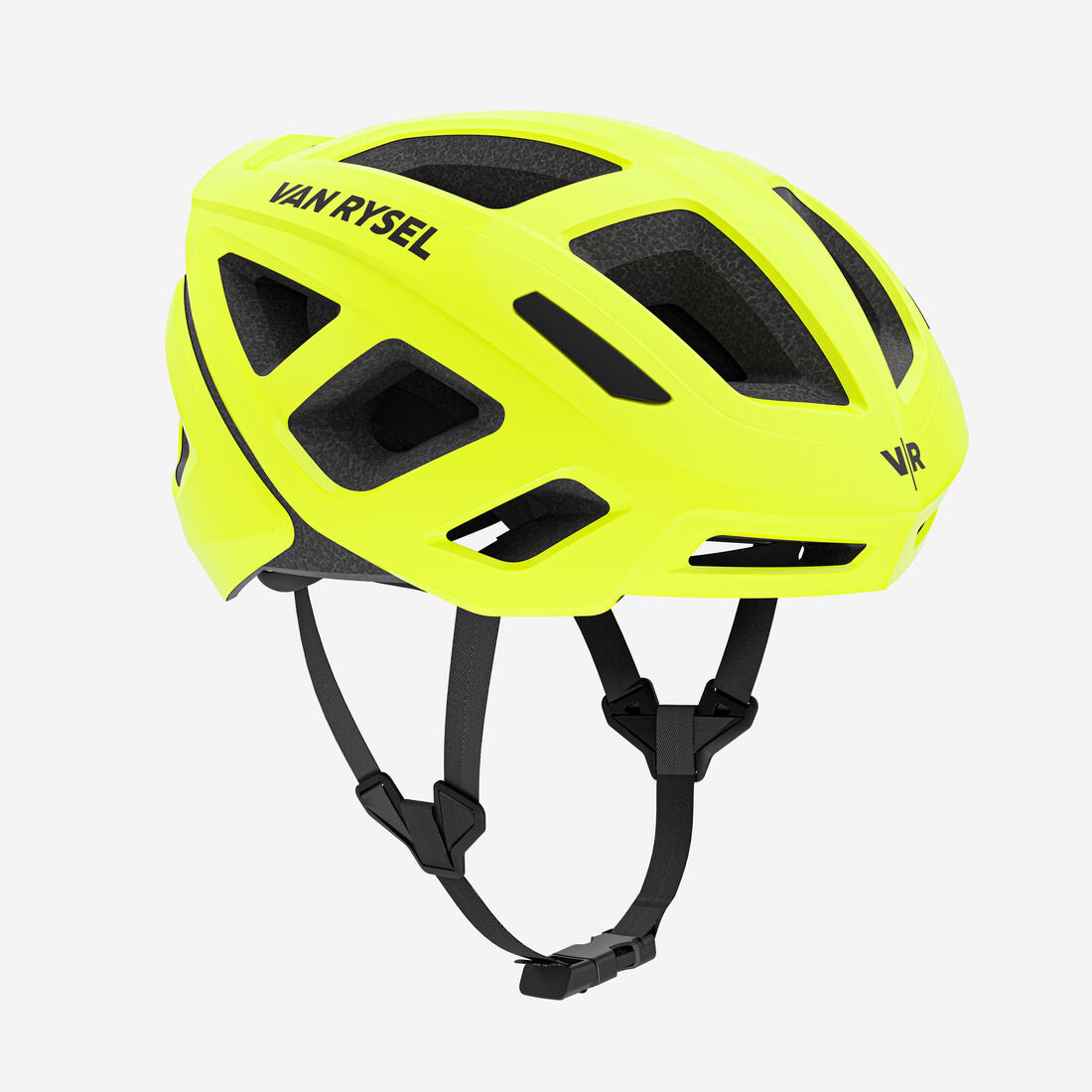 Casque velo route roadr 500 jaune fluo – jaune acide fluo