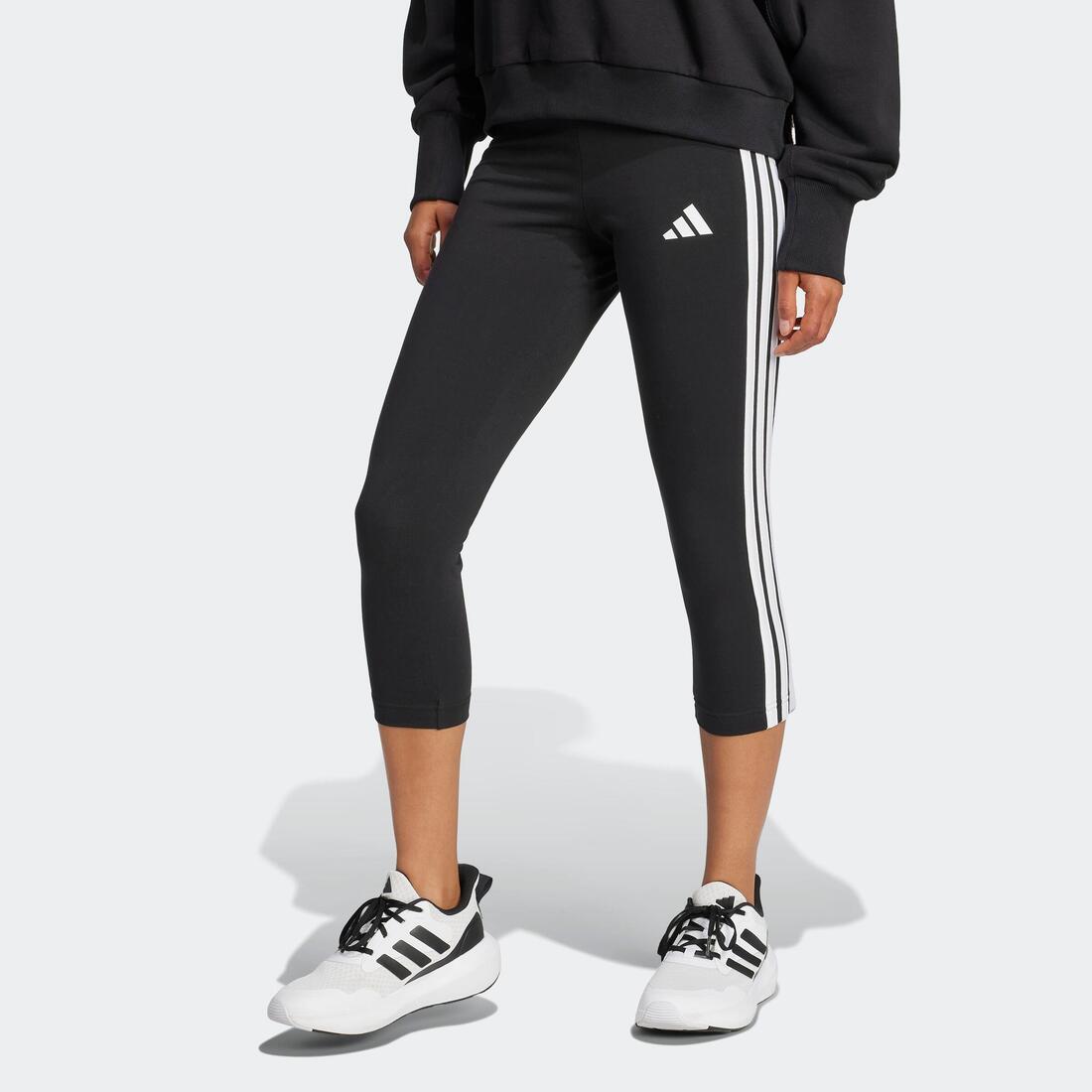 Legging de fitness en coton pour femme, noir