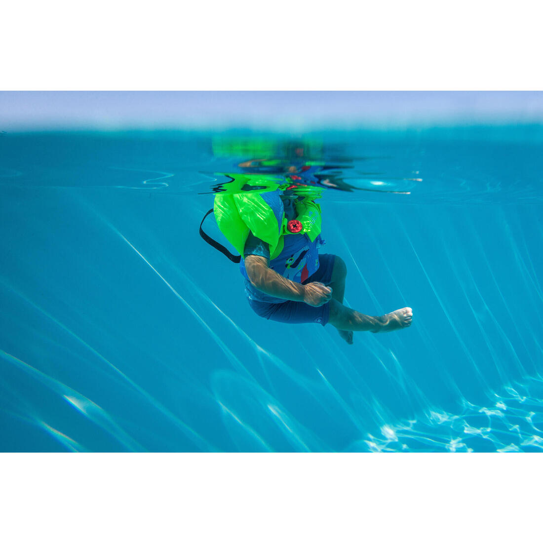 Brassards-ceinture piscine évolutif TISWIM enfant bleu "DRAGON"
