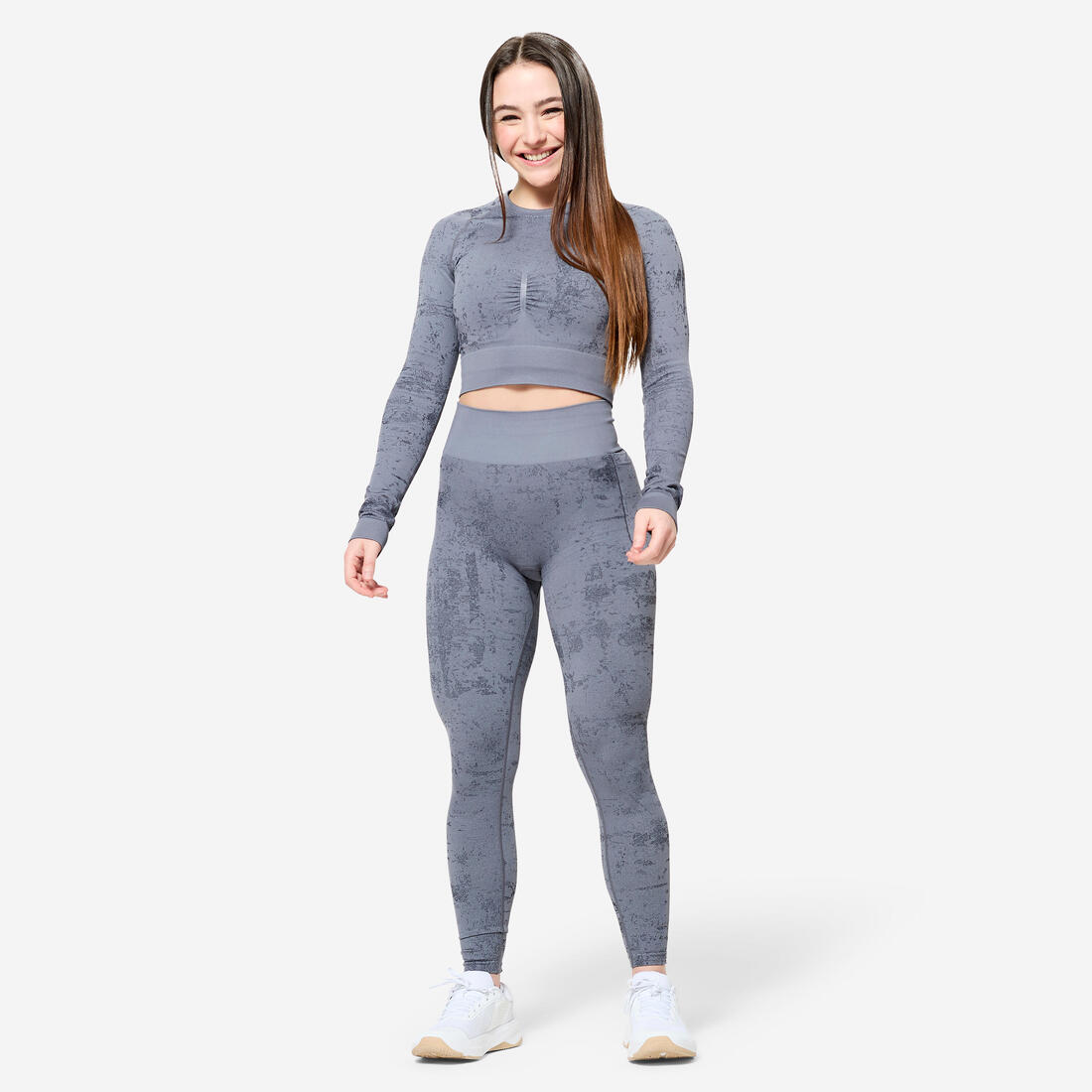 Legging seamless sans couture, gris