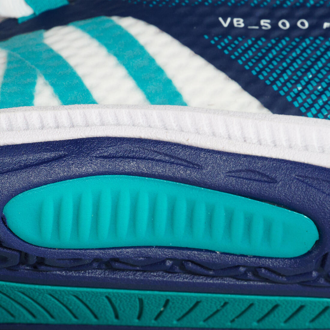 Chaussures de volley-ball FIT pour pratique régulière, blanches et jaunes