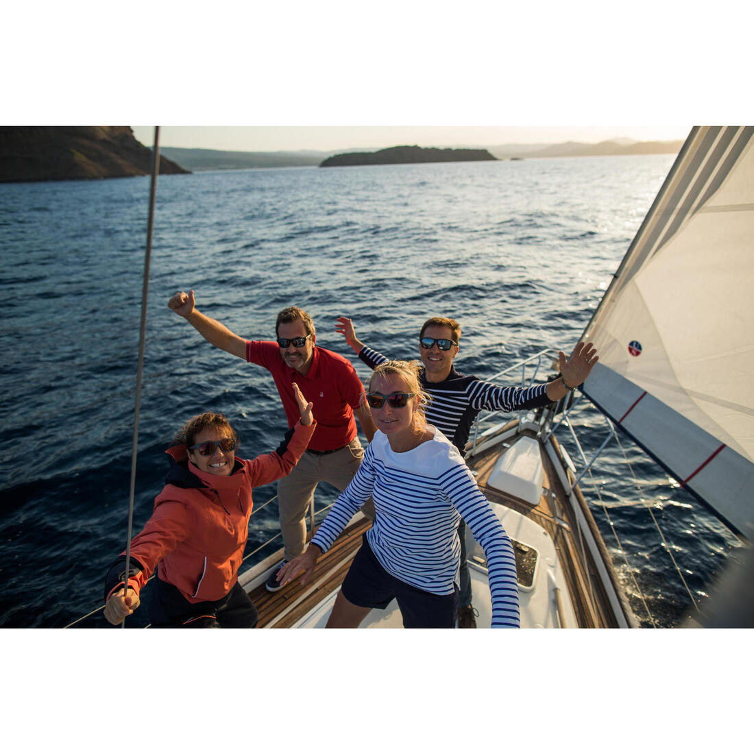Lunettes de soleil polarisées flottantes voile SAILING 100 taille S Noir