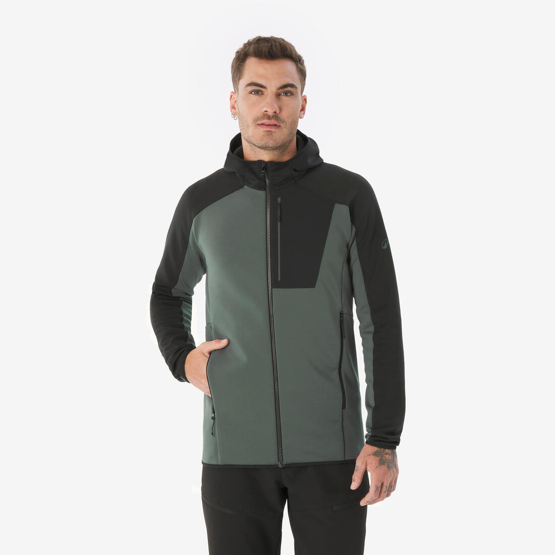 Polaire de randonnée montagne homme, MH500 full zip