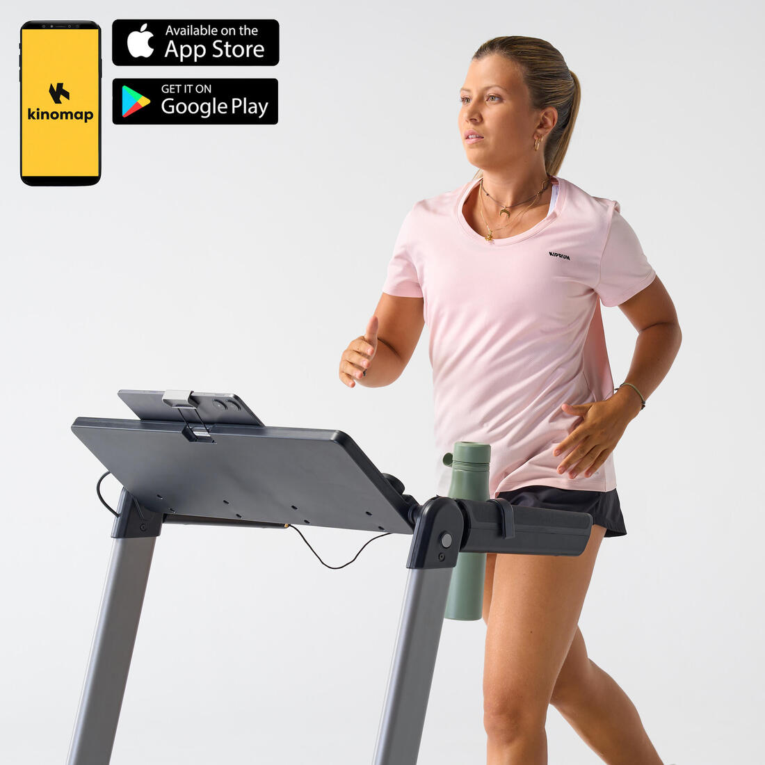 Tapis de course pliable 14km/h, RUN100 édition limitée Milor, garanti Decathlon