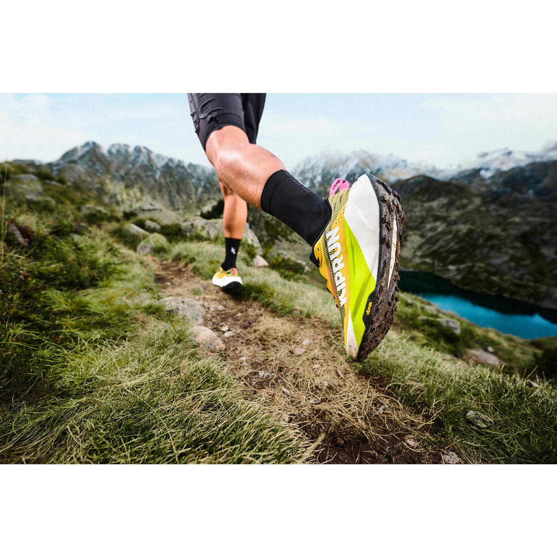 Chaussures de running trail homme, Kiprun kipsummit max, orange et