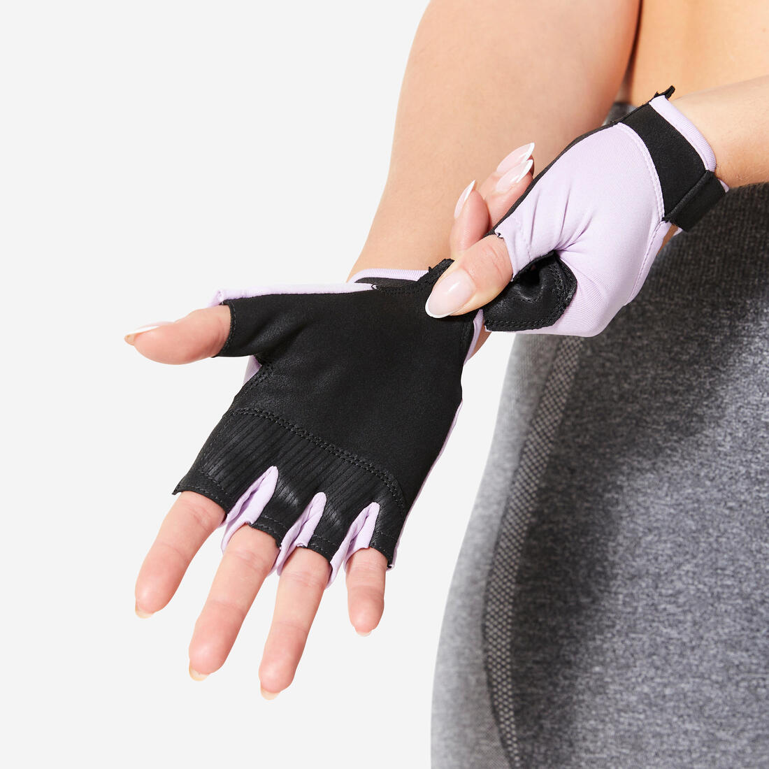 Gants de musculation respirants et résistants, violet et