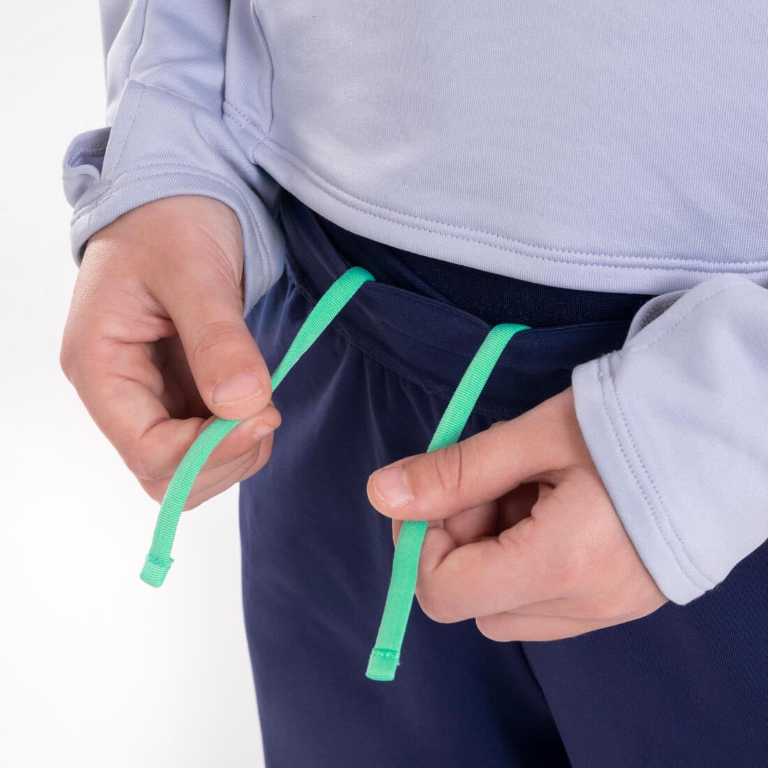 Pantalon de running  Chaud avec Zip Enfant, KIPRUN PANTS WARM 900 marine