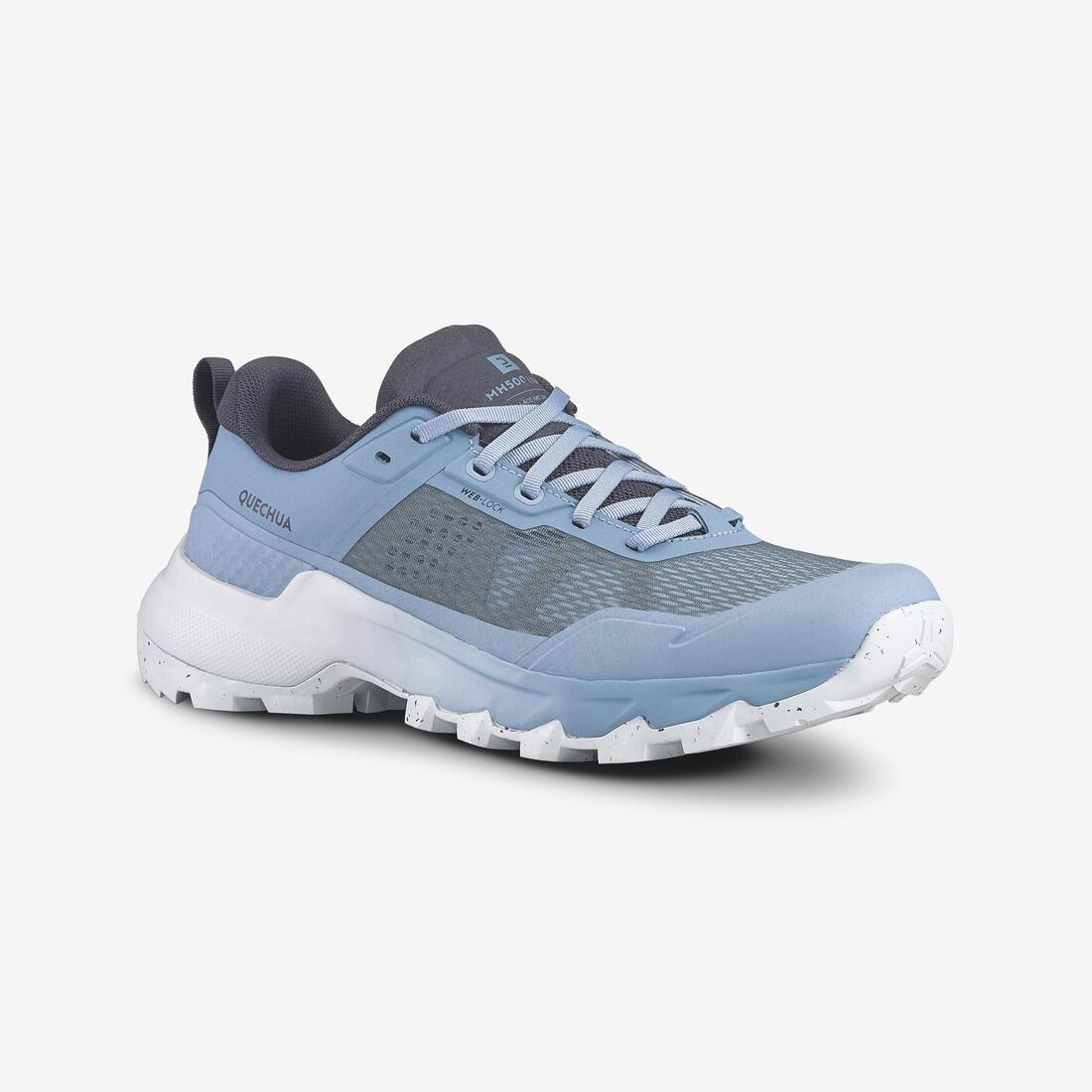 Chaussures de randonnée montagne femme, MH500 LIGHT – bleu nuage