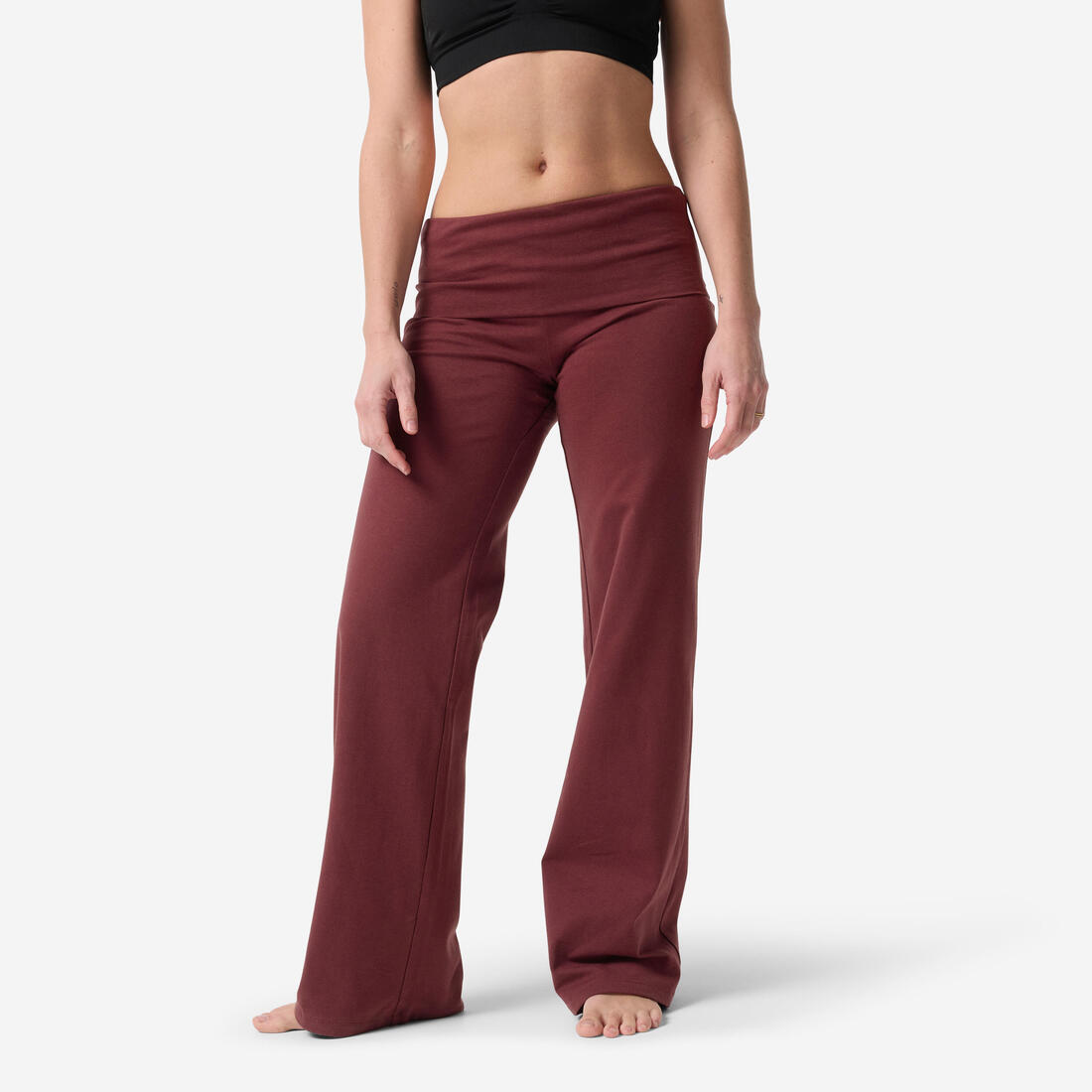 Pantalon de yoga coton  doux taille haute femme