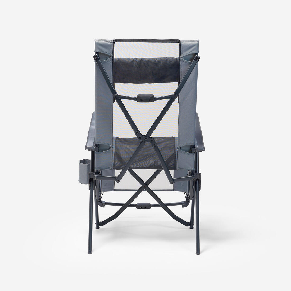 Fauteuil long de camping relax, pliant et matelassé, avec appuie tête