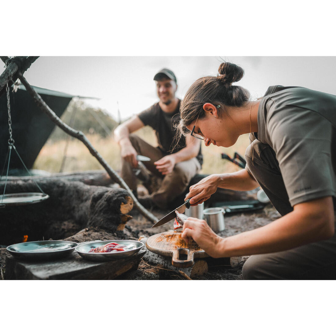 KIT DE COUTEAUX DE CUISINE SUR LE FEU BIVOUAC BUSHCRAFT BARBECUE