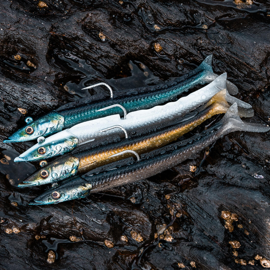 COMBO leurres souples shad lançon EELO 150 18gr FLASHY