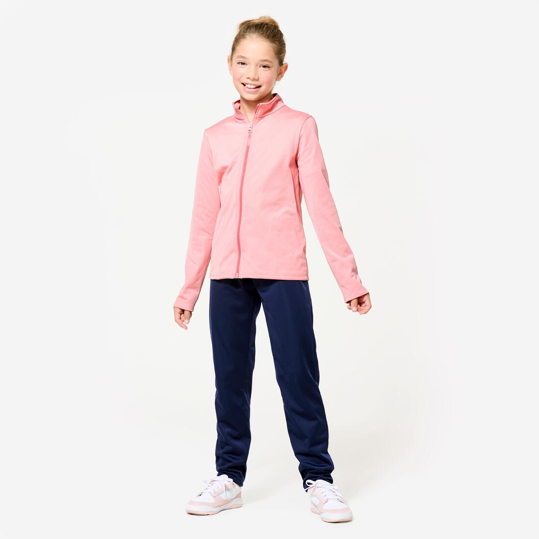Survêtement enfant synthétique respirant - Gym'y rose et pantalon marine